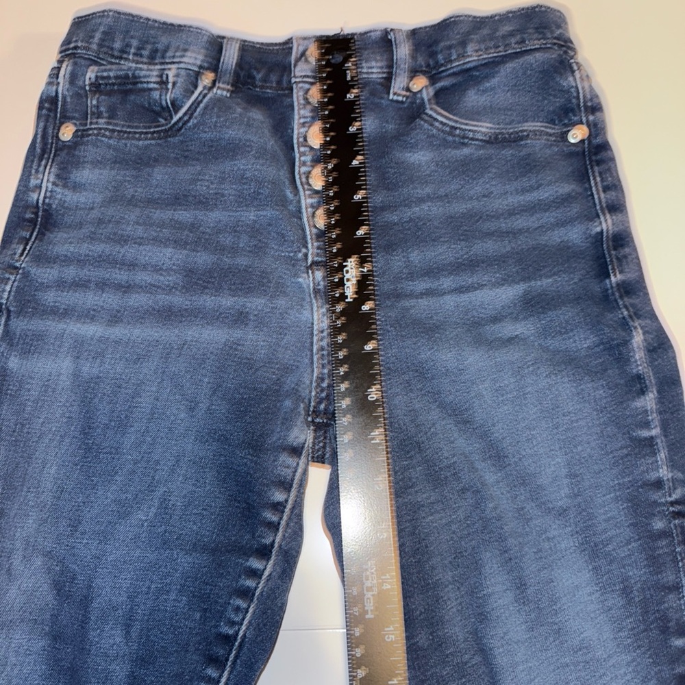 LOFT Women's Modern Skinny Jeans 30/10 Blue Dark Wash Denim Button Fly - Picture 6 of 11